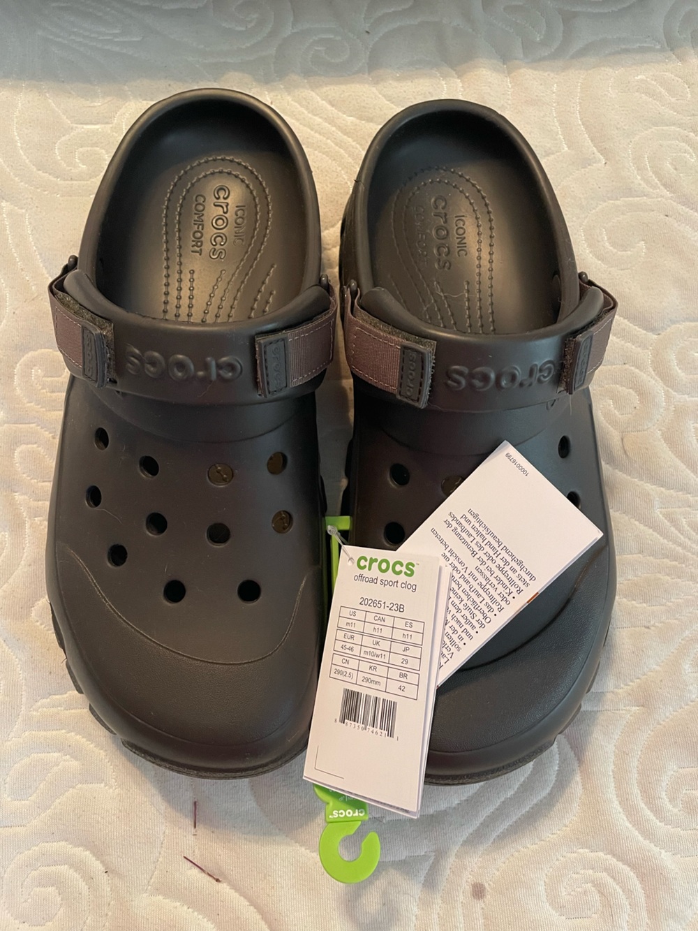 CROCS Men's Offroad Sport Clog in Espresso with Adjustable Straps